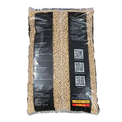 Prémiové drevené pelety kvality A1 – 1050 kg (70 vriec × 15 kg)