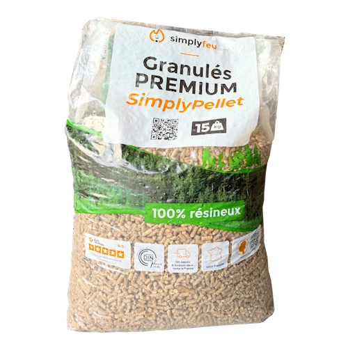 Prémiové drevené pelety SimplyPELLET – 65 vriec, 975 kg