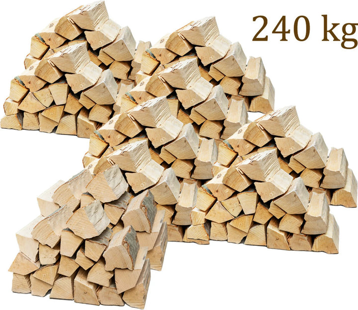 Palivové drevo Palivové drevo 240 kg Pre kachle a krby Ohnivá misa Gril Bukové palivové drevo Bukové drevo Polená Drevo 25 cm