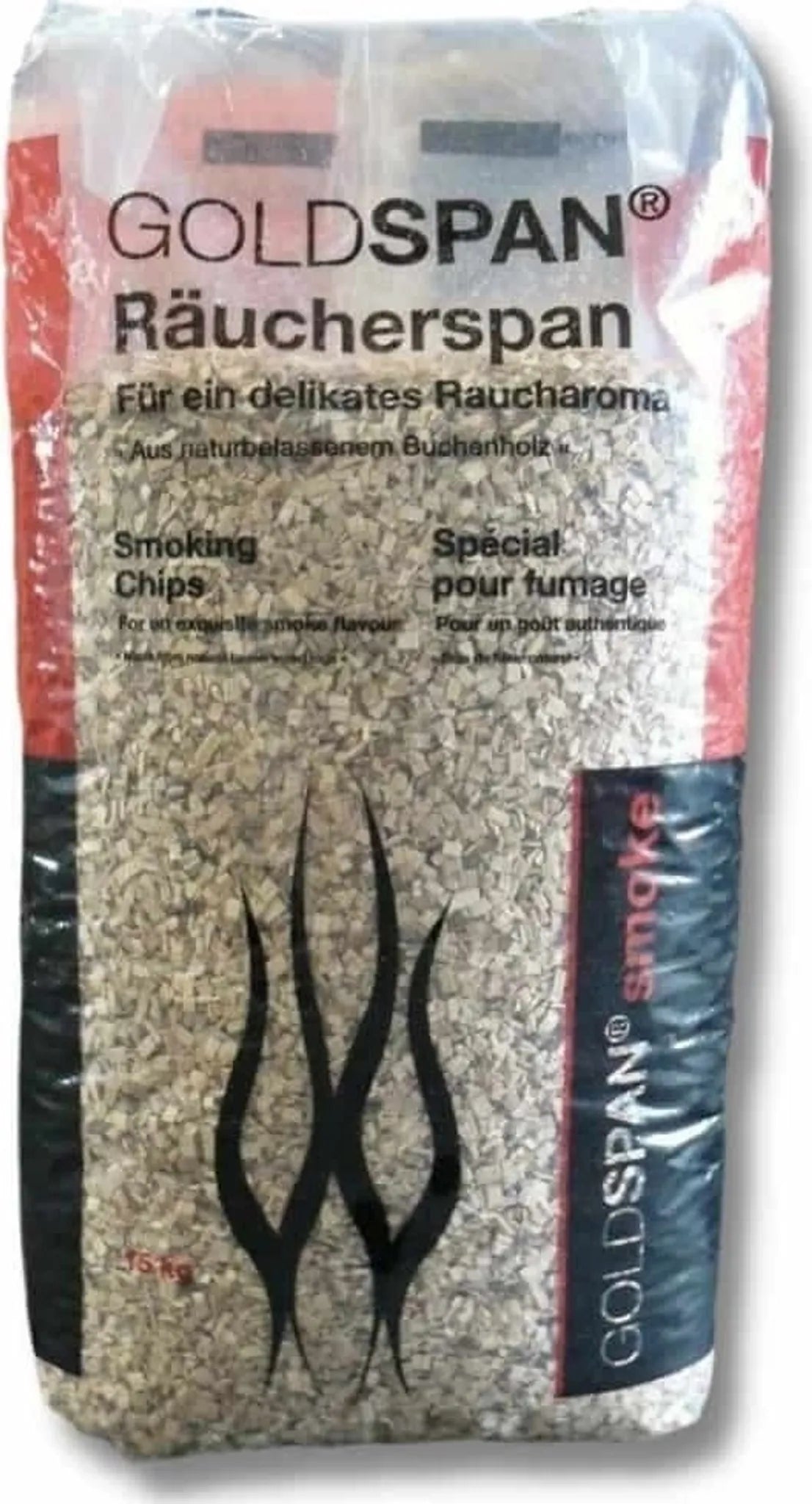 Údiace štiepky Goldspan B 5/10 – 375 kg (25 vriec po 15 kg) – zrnitosť 0,4 až 1,0 mm